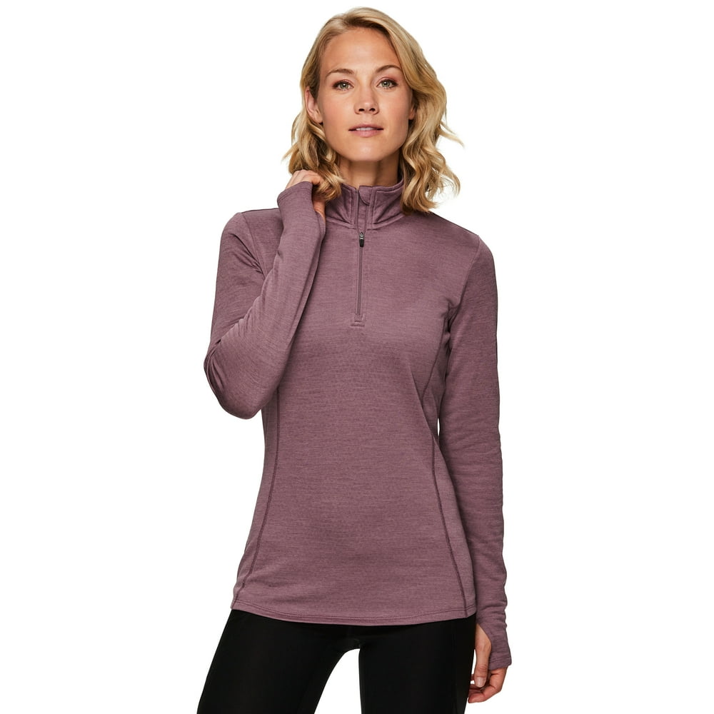RBX - RBX Active Women's Long Sleeve Athletic Training Thermal Fleece ...