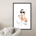thumbnail image 4 of Woman Wall Decor, Famous Artwork, Trendy Canvas Art, Fashion Artwork, Vogue Printed, Lip Woman Art, Audrey Hepburn Printed, Canvas Wall Decor - White Framed, 4 of 6