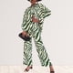 thumbnail image 3 of Top De Manga Larga + Pantalones Top de manga larga para mujer + Pantalones Camisa estampada + Pantalones de cintura alta (Verde L) Ygjytge para Mujer Verde T S, 3 of 6