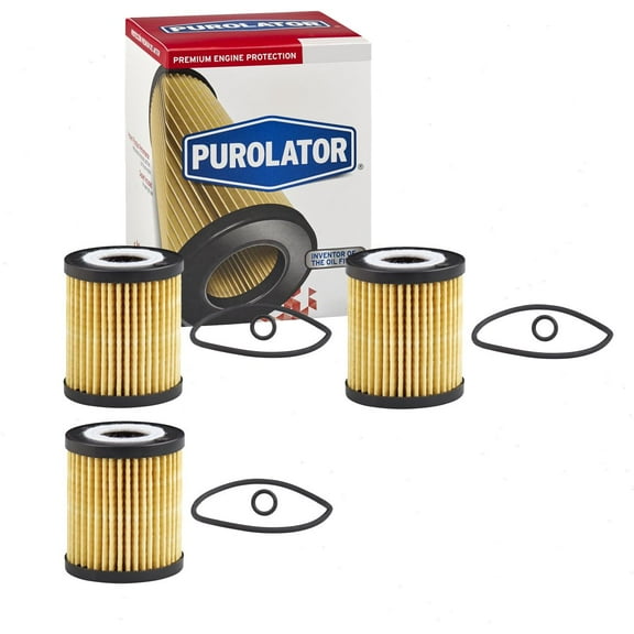 3 pc Purolator L15505 Engine Oil Filters for 67203 Oil Change Lubricant Filters