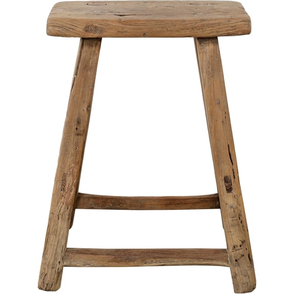 Artissance Vintage Natural Wood Stools, Elegant and Classic Wooden Stools for Counter, Living Room, and Dining Areas, Approx 12-20 W x 6-9 D x 18-22 H Inches