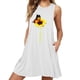 thumbnail image 4 of Vestido corto sin mangas Midi Vest Dress Mujer Print Summer Outfits, White, L Kearding AP002125-03, 4 of 5