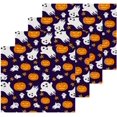 thumbnail image 2 of Joyful Halloween Pattern Washcloth 12x12in Set, 6 Pack Absorbent Cotton Towel Square Kitchen Dishes Towels, Soft Cleaning Face Hand Towel Fast Drying Wash cloth, 2 of 7