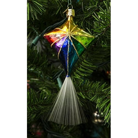 Old World Christmas - Kite Ornament - Hand Painted Blown Glass - For Fake and Real