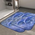 thumbnail image 5 of 1pc Three Dolphins in a Starry Absorbent Non-Slip Bathroom Thickened Flannel Rug Decor,Soft,Quick Drying,Suitable For Indoor/outdoor Use,Bathrooms,Bedrooms,Kitchens,Terrace,Laundry Rooms,16"x24", 5 of 9