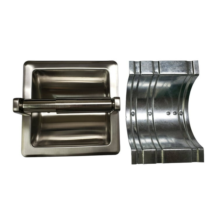 ARISTA Satin Nickel Recessed Spring-Loaded Toilet Paper Holder ARISTA Satin Nickel Recessed Spring-Loaded Toilet Paper Holder
