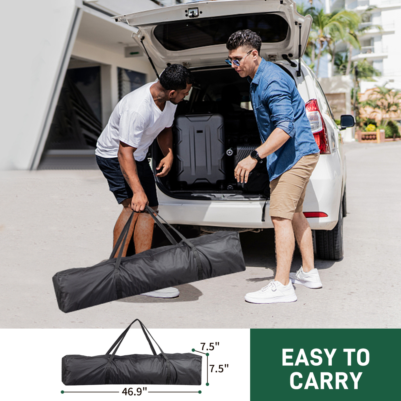 78.74" Outdoor Canopy With Two Doors and Two Windows, Practical Waterproof Right-Angle Folding Tent With Removable Tent's Wall Cover and Height Adjustable Design, Folding Shelter, White
