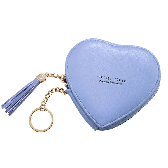 GASTROPOD Cute Small Coin Purse Heart Keychain Women's Wallet Bag Mini Square Women Portable Leather Double Fold Large Capacity Wallet