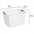 thumbnail image 4 of Sterilite Deep Ultra Nesting Plastic Storage Basket Tote, White (12 Pack), 4 of 11