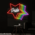 thumbnail image 3 of Glowneon Star Pride Neon Sign, Rainbow Star Led Sign, LGBT Light, 3 of 5