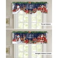 thumbnail image 5 of Fsddascl Navy Blue Christmas Tie Up Valance Curtains for Windows, Kitchen Curtains Window Treatments, Santa Snowman Elk Gifts Snowflake Xmas Short Window Valances for Bedroom Bathroom Cafe 54"x18", 5 of 7