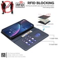 thumbnail image 2 of Allytechgroup PU Leather Wallet Case for Samsung Galaxy S25+, Organize and Protect in Style Bumper Shockproof Stand Retro Phone Case for Samsung Galaxy S25+, Blue, 2 of 7
