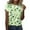 Mint Green, variant on Womens 3D Graphic Print Short Sleeve T-Shirt Casual Crew Neck Loose Fit Tee Vibrant Pattern Summer Blouse Novelty Visual Effect Fashion Top