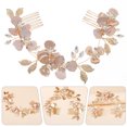 thumbnail image 3 of Miangastore Floral Hair Comb Hairband Golden 1Pack 9.3x2in, 3 of 8