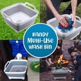 thumbnail image 2 of Foldable sink, portable dishwashing bowl, dishwashing bowl for dishes, fruit, vegetables, textiles, cloths, drinks, integrated handle, plug and filter, 2 of 5