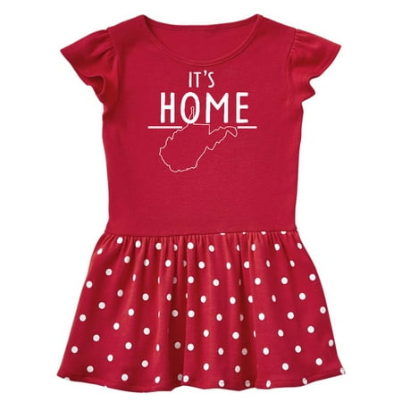 

Inktastic It s Home- State of West Virginia Outline Gift Baby Girl Dress