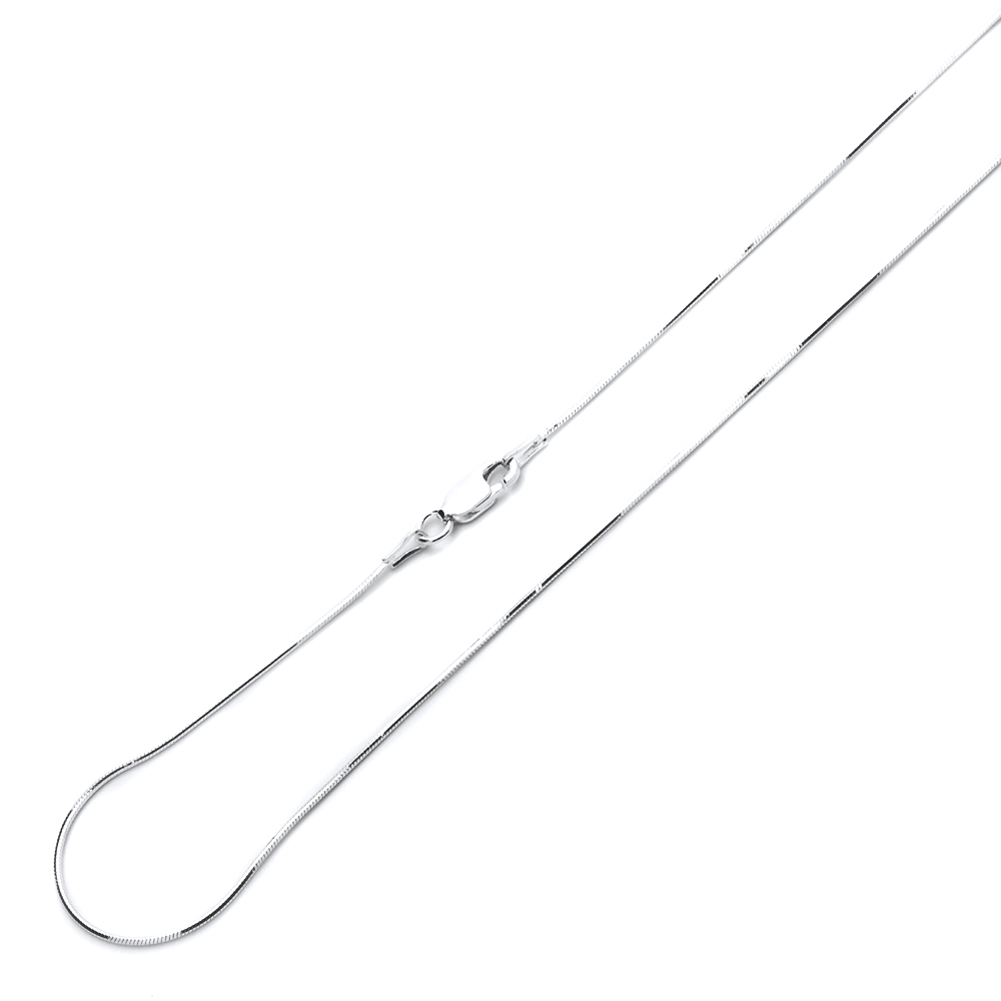 Sided Diamond Cut Snake Chain Necklace 