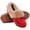 Red, variant on Knivor Cozy Moccasin Slippers for Women Metal Slip On Warm Fluffy Slippers Closed Toe Fashion Loafers Slippers for Indoor Outdoor House Shoes