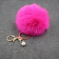 thumbnail image 5 of Xinyolin Colorful Women Faux Rabbit Fur Ball Pompom Keychain Phone, Handbag Charm Pendant, 5 of 8