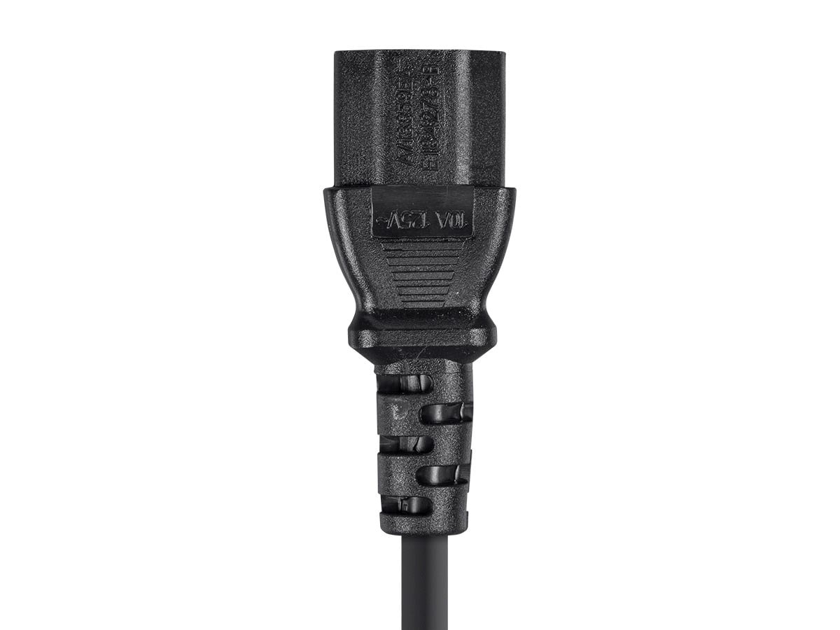 Monoprice 3-Prong Power Cord - 15 Feet - Black | NEMA 5-15P to IEC 60320 C13, 16AWG, 13A