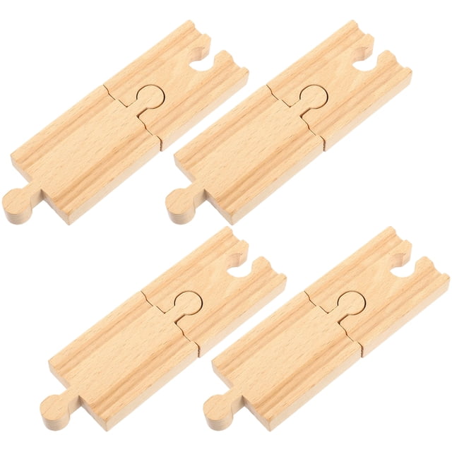 Adaptadores de accesorios para vías de tren, 8 piezas, juego de madera, juguetes, juguetes creativos, fáciles de limpiar, ferrocarril