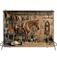 thumbnail image 2 of Western Cowboy Background Polyester Banner Party - Rural Barn Photography Background and Universal Holiday Design, 2 of 6