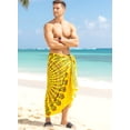 thumbnail image 3 of HAPPY BAY Men's Standard Casual Sarong Long Pareo Beach Wrap One Size Butter, Mandala Summer Vacation Aloha, 3 of 5