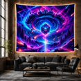 thumbnail image 6 of Moon Stars Cosmic with Glowing Translucent Geometric Cube, Mystical Fantasy for Space Lovers, Galaxy Room Decor, Graduation Gift, Tapestry Wall Hanging for Bedroom and Dorm, 6 of 7