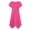 Hot Pink, variant on Irregular Hemline Midi Dress for Women Casual Short Sleeve A-Line Dress with Round Neck,Side Pockets,and Stretchy Fabric for Everyday Casual Style
