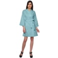 thumbnail image 2 of Moomaya Short Robe For Women Plus Size Printed Cotton Robe Lightweight Nightwear, 2 of 5