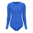 thumbnail image 5 of M&M Scrubs Bodysuits for Women Long Sleeve Crew Neck Slim Fit Casual Shapewear Body Suit (True Royal Blue, Small), 5 of 5