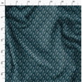 thumbnail image 3 of Soimoi Blue Velvet Fabric Leaf Floral Decor Fabric Printed Yard 58 Inch Wide, 3 of 6
