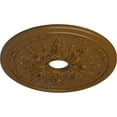 thumbnail image 3 of Ekena Millwork 23 5/8"OD x 4"ID x 1 1/2"P Rose and Ribbon Ceiling Medallion (Fits Canopies up to 4"), Hand-Painted Smokey Topaz, 3 of 5