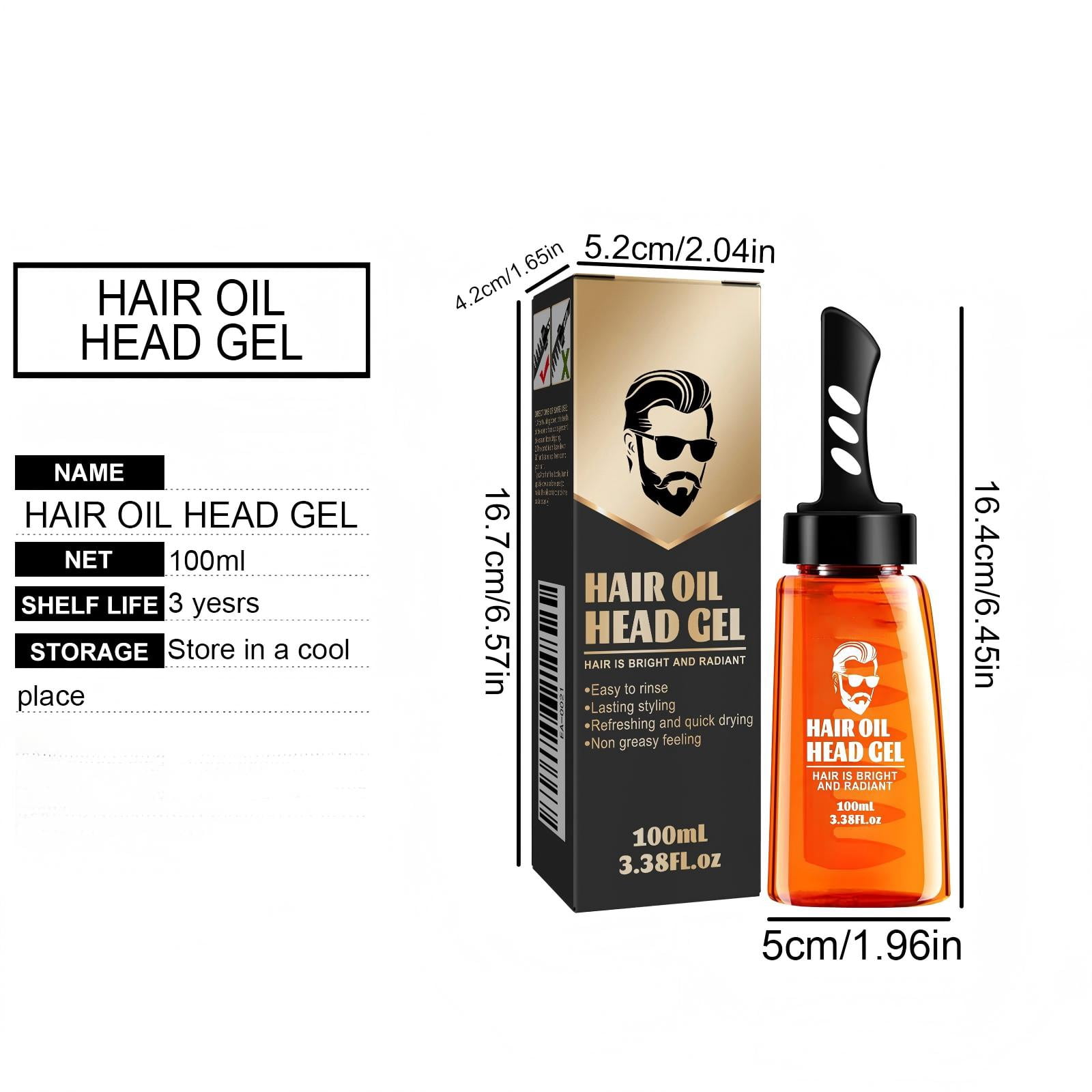 Alvantor 2-in-1 Hair Wax with Comb, Retro Oily Slicked Back Styling Strong Hold Long Lasting Moisturizing Wax Gel, 3.38fl.oz
