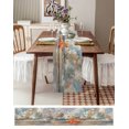 thumbnail image 6 of Table Runner Dresser Scarf 16 x 72 Inch Summer Ocean Sunset Oil Painting Blue Red and Orange Table Runners Non-Slip Heat Kitchen Dining Table Decor for Indoor Outdoor Home Party Decoration, 6 of 7