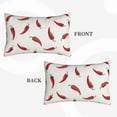 thumbnail image 2 of Zufioo Chili Print Double-sided Plush Pillow Cover,Decorative Pillow Protector without Pillow Core, Suitable for Sofa, Bedroom, Car-14"x20", 2 of 6