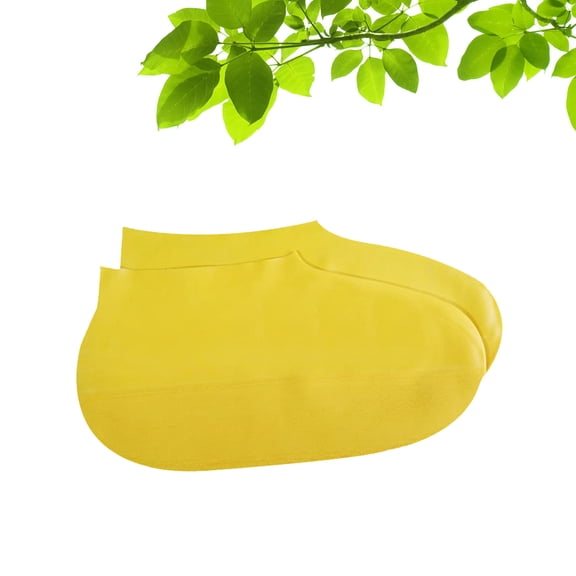 CTIRCHIU 1 Pair Sneaker Covers for Rain Latex Yellow Waterproof Protect from Slush for Outdoor Activities