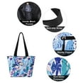 thumbnail image 7 of HAWEE Shoulder Tote Bag with Zipper for Women Inside Mesh Pocket Heavy Duty Casual Handbag Purse Outdoors, Palm Leaf, 7 of 7