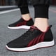 thumbnail image 5 of Tenis Zapatos Hombre Mocasines casuales Acolchados con cordones Planos para deportes al aire libre (44 ) Negro Rojo Likrtyny Tenis De Mujer Tenis De Hombre, 5 of 9