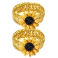 thumbnail image 3 of piezas de hebillas para sujetar cortinas, adornos para cortinas, sujetadores para cortinas con diseño de girasol., 3 of 7