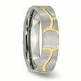 thumbnail image 4 of Bague Rainurée en Acier Inoxydable Rainurée Jaune pour Femmes 6mm Taille 10.5, 4 of 6