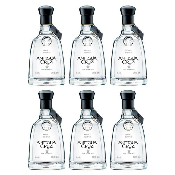 Pack de 6 Tequila Antigua Cruz Blanco 100% 750 ml