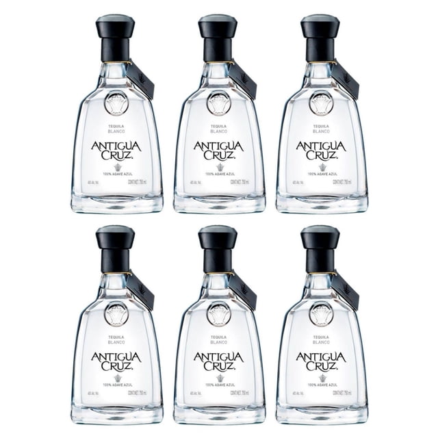 Pack de 6 Tequila Antigua Cruz Blanco 100% 750 ml