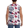 thumbnail image 4 of Bingfone Red Wine Glass Bottle Pattern Men's Tank Tops Workout Sleeveless Tee Shirts Running Beach Tanks for Men-Small, 4 of 8