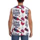 thumbnail image 4 of Fotbe Red Wine Glass Bottle Men's Camiseta sin Mangas Estampada para Hombres, Playera Casual para Gimnasio, Entrenamiento, Playa-Medium, 4 of 7