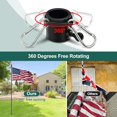 thumbnail image 5 of OLIYNEDY 8.2 ft Tangle Free Stainless Steel Flagpole with 2 Anti-Tip Prong Base and 3x5 American Flag Black, 5 of 6