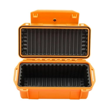 Pitycbo Waterproof Tool Box Container Camping Travel Impact Resistant Carrying Case Orange