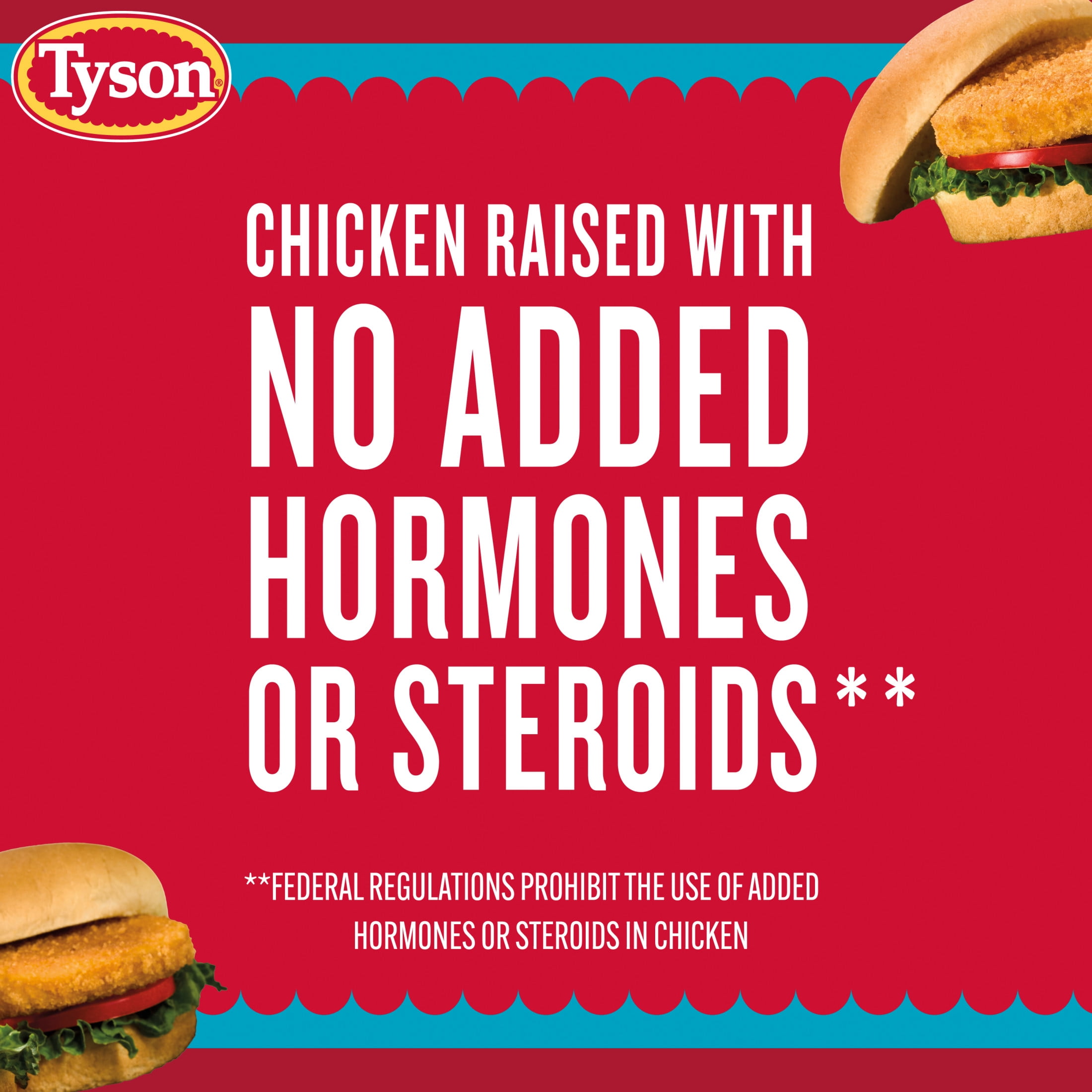 Tyson White Meat Chicken Patties, 23 oz (Frozen, Fully Cooked)