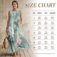 thumbnail image 7 of Xixirimido Hummingbird Peony Flowers Print Linen Summer Dresses for Women Sleeveless A-line Flowy Maxi Dresses Casual Beach Vacation Sundresses with Pockets, 3X-Large, 7 of 7