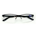 thumbnail image 2 of Premium Metal Half Rim Reading Glasses With Anti-reflective AR Coating Spring Hinge Reader, 2 of 4